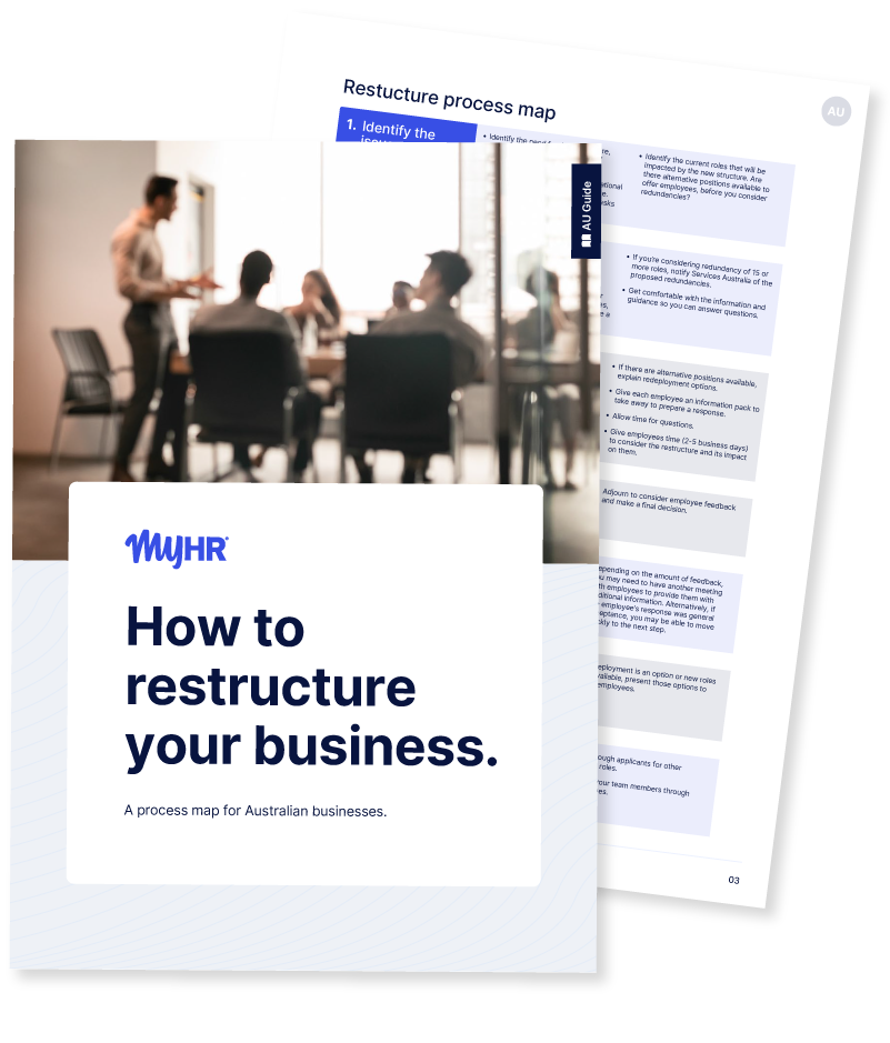 25-339 - MyHR - How to restructure your business (AU)Landing Page Mockup
