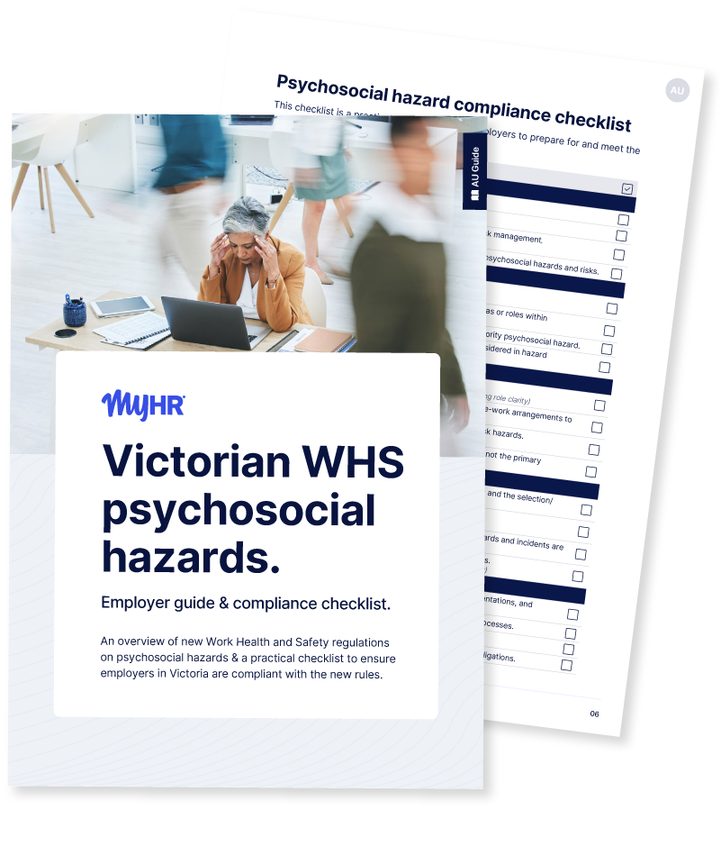 25-357 - MyHR - Victorian WHS psychosocial hazards (AU) Landing Page Mockup